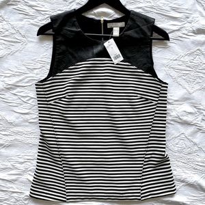 Banana Republic Black and White Striped Top